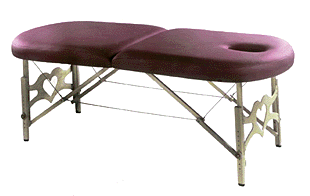 Oval massage table